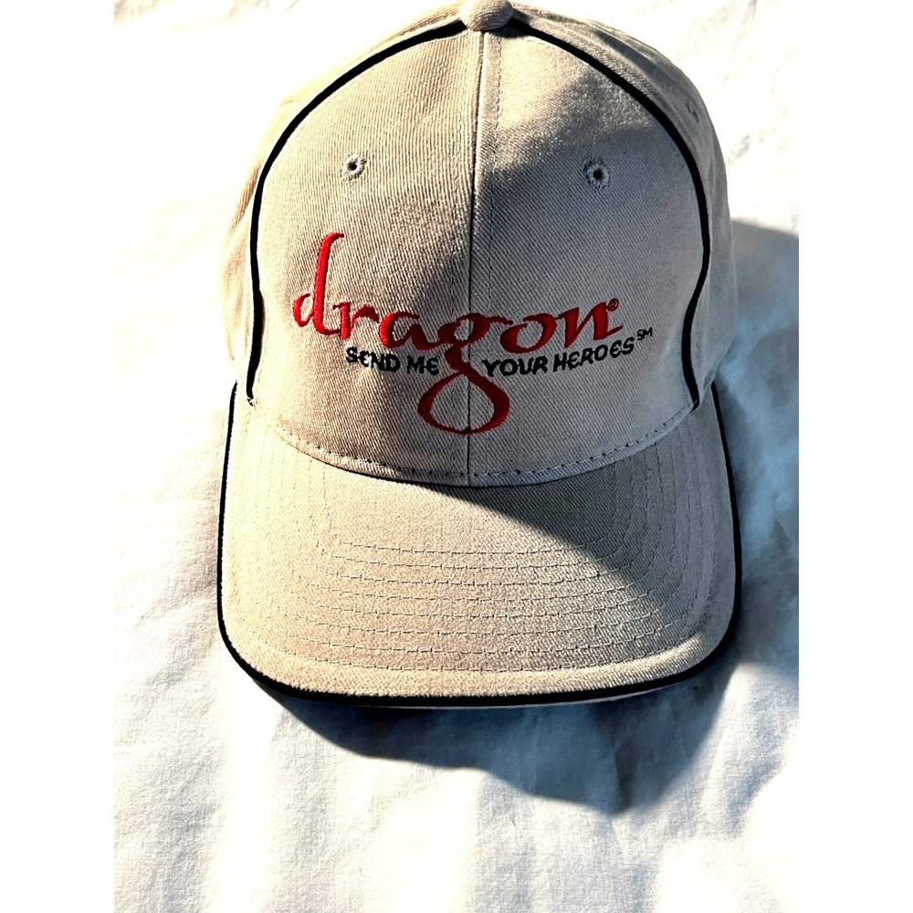 Dragon "Send Me Your‎ Heroes" Beige Golf Hat Town Talk Apparel Pre-Owned